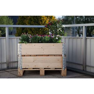 Fioriera Quadrata Pieghevole Ecologica Personalizzata con Foro di Drenaggio 120 X 80 X <span class=keywords><strong>20</strong></span> <span class=keywords><strong>cm</strong></span> Supporto per Piante in Legno Naturale - Product Image 2