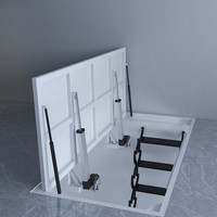 Porte d'accès discrète et escalier invisible, porte de sous-sol professionnelle pour duplex, loft ou espace ouvert