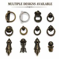 Boutons de meuble vintage en alliage de zinc poli, style rétro, à fixation murale pour armoires, tiroirs et portes, couleur personnalisable