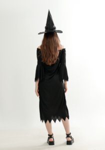 All'ingrosso delle donne di Halloween vestito da <span class=keywords><strong>strega</strong></span> nera <span class=keywords><strong>adulto</strong></span> lungo <span class=keywords><strong>Costume</strong></span> da <span class=keywords><strong>strega</strong></span> con cappello - Product Image 5