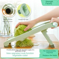 Upgrade Multifunctionele Fruitgroentesnijder Knop Snijmachine Shredder Huishoudelijke Mandoline Aardappel Groenten Snijmachine