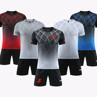 Ensemble de football personnalisé pour hommes, été, manches courtes, uniforme d'entraînement à séchage rapide, confortable, respirant, uniforme de football