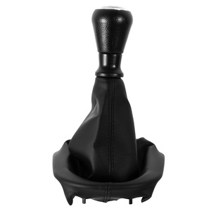 Poignée de levier de vitesses en cuir pour Peugeot 206, boîte manuelle, capuchon noir, design ergonomique, cache-poussière inclus - Product Image 2