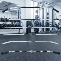 Barre de traction dorsale en acier pour équipement de fitness, robuste, avec double poignée de levage et barre droite basse