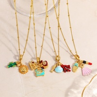Collier à breloques sportives SUMMLY en forme de goutte d'huile d'oiseau volant, chaîne de clavicule DIY, plaqué or 18 carats, acier inoxydable, collier à goutte, bijoux tendance