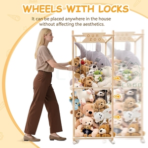 Carrito <span class=keywords><strong>de</strong></span> Almacenamiento con Ruedas para Juguetes <span class=keywords><strong>de</strong></span> Peluche y Muñecos, Diseño <span class=keywords><strong>de</strong></span> Zoológico, para Dormitorio - Product Image 2