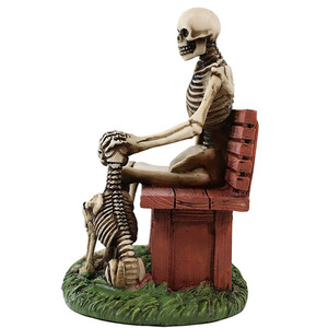 L'Amore Non Muore Mai: Statuetta di Uomo Scheletro che Accarezzza <span class=keywords><strong>il</strong></span> Cane, Decorazione per <span class=keywords><strong>il</strong></span> Giorno dei Morti, Simbolo di Amicizia Eterna - Product Image 5