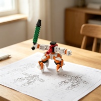 Ensemble de construction de robot guerrier à quatre pattes, taille classique, en plastique ABS, jouet de construction, assemblage DIY, modèle STEM