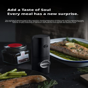 Juego de Sal y Pimienta Automático al por Mayor, Recargable por USB, Molinillo de Especias por Gravedad, Especias Ajustables, Luz LED - Product Image 3