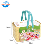 Panier à main pour pique-nique et jeu de rôle pour enfants Jouet à crème glacée Panier à dessert Jouet à crème glacée Ensemble de jouets