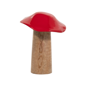 Scultura Decorativa in Legno a Forma di Fungo, Stile Boho, per Arredamento Casa, Scaffali, Tavolino da Caffè, Soggiorno, Bagno - Product Image 2