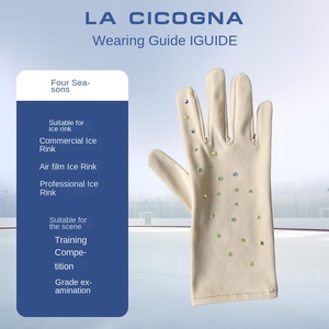 La cicogna găng tay trượt băng nghệ thuật trẻ em da sáng kim cương ngắn hiệu suất chà nhám của phụ nữ mặc mới cho bốn mùa thử nghiệm - Product Image 4