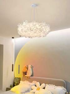 Design creativo moderno italiano camera da letto soggiorno illuminazione a LED a soffitto o a forma di petalo <span class=keywords><strong>lampada</strong></span> calda romantica per la stanza della ragazza - Product Image 4