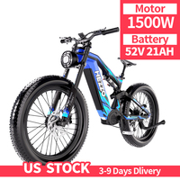 Vélo de montagne électrique K9 prêt à être expédié, cadre en fibre de carbone, 26 pouces, moteur central sans balais, batterie au lithium 21Ah, vélo électrique pour adulte