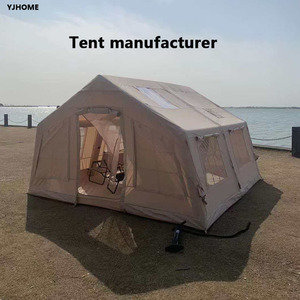 Tente gonflable YJHOME avec fenêtre anti-moustiques, en Oxford, portable, deux chambres, 3-4 personnes, quatre saisons, résistante aux UV, imperméable - Product Image 1