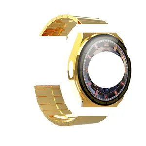 2024最新金色表带防水心率手链智能手表奢华NFC健康智能手表
