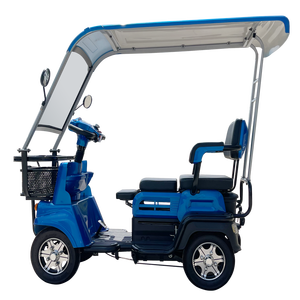 Nouveau modèle 2026 : Voiturette électrique 3 places à 4 roues 800W avec carrosserie ABS – Mini véhicule électrique et scooter de mobilité pour centres de villégiature, parcs et campus - Product Image 4