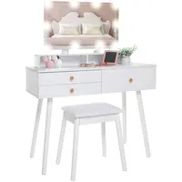 Hot Sale Möbel Weiß Mdf 2 Schubladen Kommode Mit Spiegel Led Lichter Kommoden Möbel Für Das Schlafzimmer