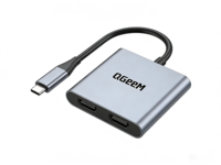 Adaptateur QGeeM 2 en 1 USB Type C vers double HDMI 2.0, MST 4K 60Hz écran unique, 4K 30Hz double écran, hub Type C pour ordinateur portable, moniteur, téléviseur