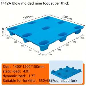 <span class=keywords><strong>Pallet</strong></span> <span class=keywords><strong>Euro</strong></span> in HDPE di Alta Qualità a Singola Faccia con Ingresso a 4 Vie per Uso Industriale con Tubo in Acciaio <span class=keywords><strong>H1</strong></span> - Product Image 5