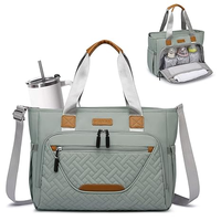 Sac à langer multifonction 4-en-1 en gros, sac bandoulière avec compartiment pour ordinateur portable 16 pouces, sac de voyage pour bébé pour maman