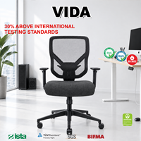 Chaise de bureau ergonomique GTChair avec dossier en maille, inclinaison réglable, pivotante, accoudoirs 3D, mousse moulée, support lombaire