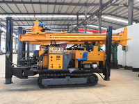 Foreuse rotative Kaishan pour puits d'eau de 200 m de profondeur, alimentée au diesel, facile à utiliser, avec pompe, moteur, boîte de vitesses, roulement et engrenages 95000N