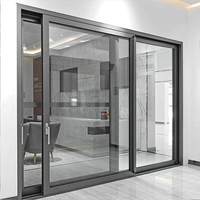 Fenêtre à battant en aluminium avec moustiquaire en acier, double vitrage et quincaillerie pour extérieur et balcon