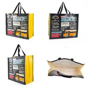 Sacs fourre-tout laminés imperméables personnalisés avec logo d'usine, grande capacité, sacs de shopping robustes en PP non tissé - Product Image 2