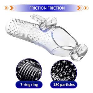 Vibrierender Penisring für Männer, Kondom-Hülle aus TPE + ABS-Material, langanhaltende Stimulation, wasserdicht, für Männer und Frauen - Product Image 3