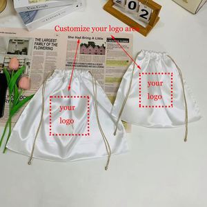 Sac à poussière personnalisé avec cordon de serrage, doux et durable, en satin de soie, pour casquettes, chaussures, chapeaux, perruques, usage domestique - Product Image 3