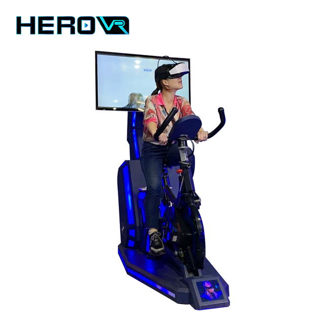 HEROVR Indoor Gymnasium VR Simulator 360° Virtual Reality Motion 4D Sports Bike Simulator with LED Big Screen