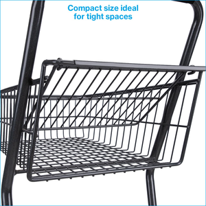 Supermarket KTV Large Shopping Mall Portable Double-Layer Japanese Shopping Basket <b>Trolley</b> with <b>Platform</b> Structure - Product Image 4