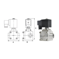 Vanne à boisseau sphérique pneumatique à double action PN16 DN50 en acier inoxydable 304 316 avec filetage femelle et électrovanne