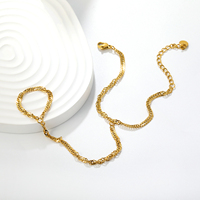 Bracelets en acier inoxydable plaqué or 18 carats PVD étanche, chaîne torsadée classique de Singapour, bracelet de main, bracelet de doigt pour les fêtes