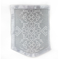 Applique de luxe ethnique africaine brodée au point de croix, thermocollante, 3D, à motif géométrique traditionnel, pour caftan, robe, chapeau et vêtement