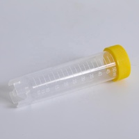 Tube à centrifuger conique gradué blanc OEM en PP médical de 50 ml
