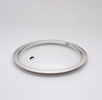 28cm Glasdeckel Gehärteter Glasdeckel für Küchenkochgeschirr Hochtemperaturbeständiger Runder Pfannendeckel