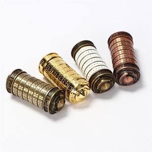 <span class=keywords><strong>Coffre</strong></span>-<span class=keywords><strong>fort</strong></span> de défi mentale <span class=keywords><strong>vintage</strong></span> Cryptex Da Vinci avec serrure à combinaison de lettres, type Escape Chamber - Product Image 3