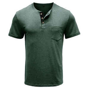 เสื้อยืดคอกลมแขนสั้นและคอเฮนลี่ย์ทำจากโพลีเอสเตอร์/ ผ้าฝ้ายขายส่ง - Product Image 2