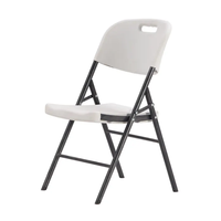Vente en gros, meubles de bureau empilables en métal blanc, chaises pliantes pour événements de fête de mariage