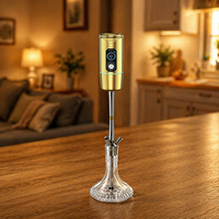 Chicha électrique en verre arabe, ensemble complet, chicha traditionnelle du Moyen-Orient, kit arabe de luxe fait main, tous les accessoires