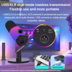 Social Media Influencer Live streaming microfono da Studio XLR USB-C apparecchiature microfoniche dinamiche Dual Mode per la registrazione di giochi di Podcasting - Product Image 4
