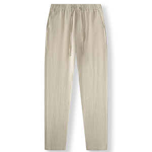 Pantalons décontractés en coton et lin pour hommes, printemps 2026, pantalons en lin amples, pantalons à jambes droites, printemps et automne - Product Image 2