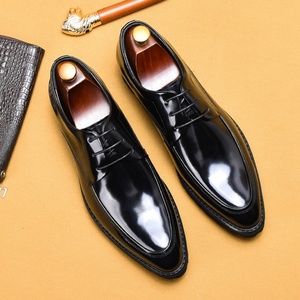 Nuevo Producto Exclusivo para Hombre: Zapatos de Negocios Casuales de Cuero Brillante de Una Sola Pieza con Punta Afilada y Talla Ampliada, a la Moda - Product Image 3