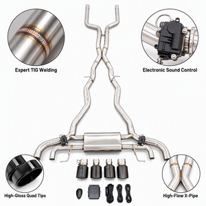 Sistema de Escape Catback Fudkli de Acero Inoxidable <span class=keywords><strong>M8</strong></span> <span class=keywords><strong>M850i</strong></span> 4.4T, Silenciador con Válvulas para Tuning de Rendimiento Automotriz - Product Image 2