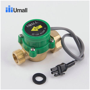 สวิตช์ควบคุมการไหลของน้ำ Umall Flow Switch HT120 ขนาด 1 นิ้ว ทำจากทองเหลือง สำหรับปั๊มน้ำ AC220V 1A - Product Image 1