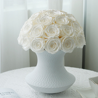 Usine En Gros Cadeaux Du Jour De Noël Fleur Préservée Équateur Éternelle Floral Déco Longue Durée Réelle Rose Préservée Dans Un Vase