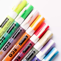 Nouvelle pompe de peinture de marqueur d'encre acrylique imperméable supérieure de 60 couleurs avec pointe de remplacement pour papier toile de bois