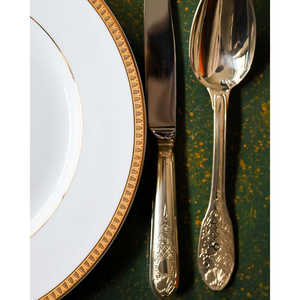 Set di posate in lega d'argento con nastri per combinazioni assortite, modello elegante per allestimenti da tavola - Product Image 4